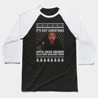 Christmas Hans Gruber Baseball T-Shirt